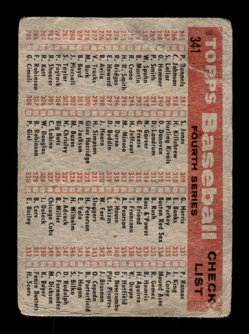 1958 Topps #341 Pittsburgh Pirates Poor HOF-10003964