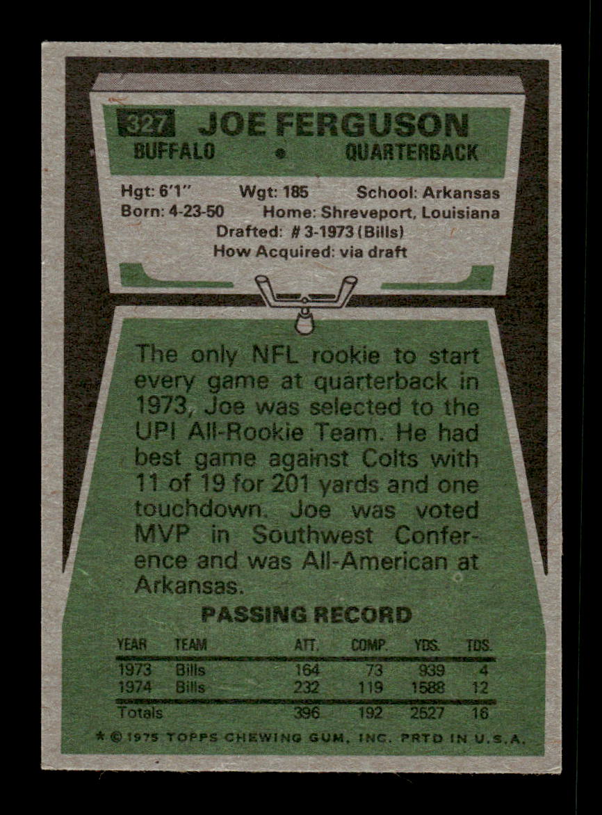 1975 Topps #327 Joe Ferguson Very Good HOF-10004034