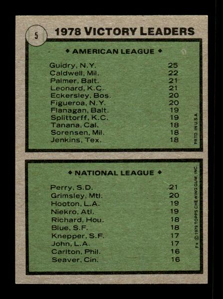 1979 Topps #5 Guidry Perry EXMT PACK FRESH HOF-10004095