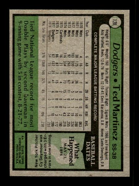 1979 Topps #128 Ted Martinez EXMT PACK FRESH HOF-10004215