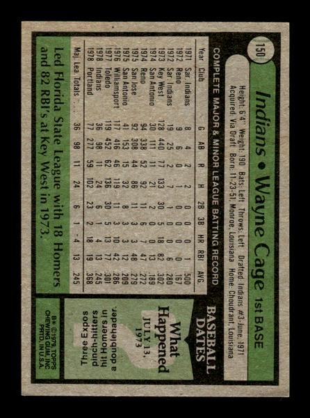 1979 Topps #150 Wayne Cage EXMT PACK FRESH HOF-10004237