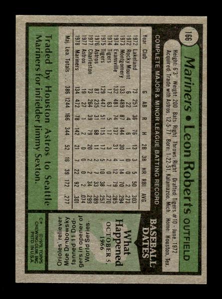 1979 Topps #166 Leon Roberts EXMT PACK FRESH HOF-10004253