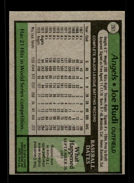 1979 Topps #267 Joe Rudi EXMT PACK FRESH HOF-10004354
