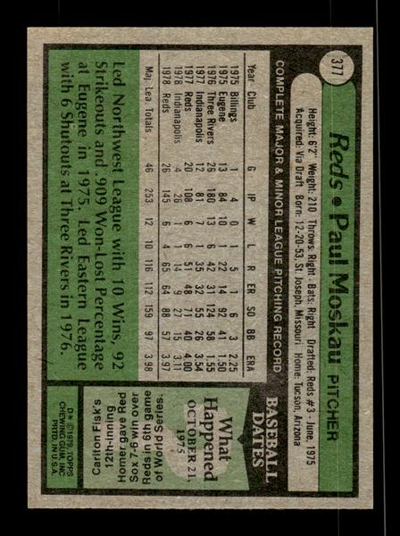 1979 Topps #377 Paul Moskau EXMT PACK FRESH HOF-10004466