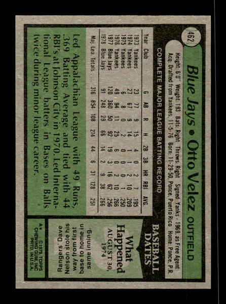 1979 Topps #462 Otto Velez EXMT PACK FRESH HOF-10004543