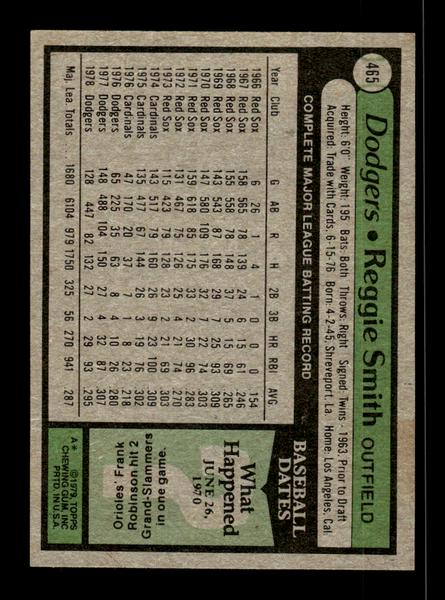 1979 Topps #465 Reggie Smith EXMT PACK FRESH HOF-10004546
