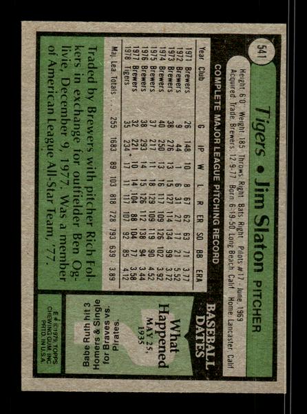 1979 Topps #541 Jim Slaton EXMT PACK FRESH HOF-10004621