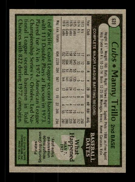 1979 Topps #639 Manny Trillo EXMT PACK FRESH HOF-10004718