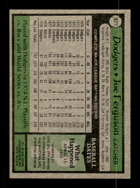 1979 Topps #671 Joe Ferguson EXMT PACK FRESH HOF-10004748