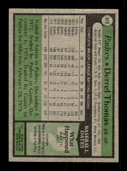 1979 Topps #679 Derrel Thomas EXMT PACK FRESH HOF-10004777