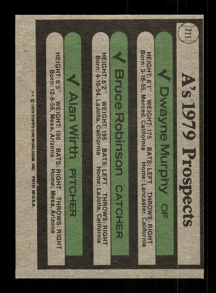 1979 Topps #711 A's 1979 Prospects EXMT PACK FRESH HOF-10004788
