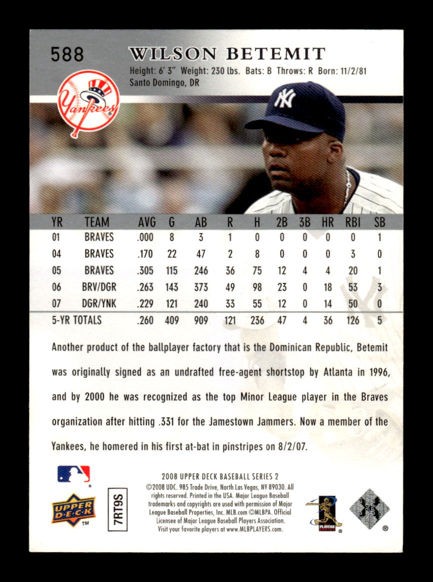 2008 Upper Deck First Edition #422 Wilson Betemit HOF-10005000