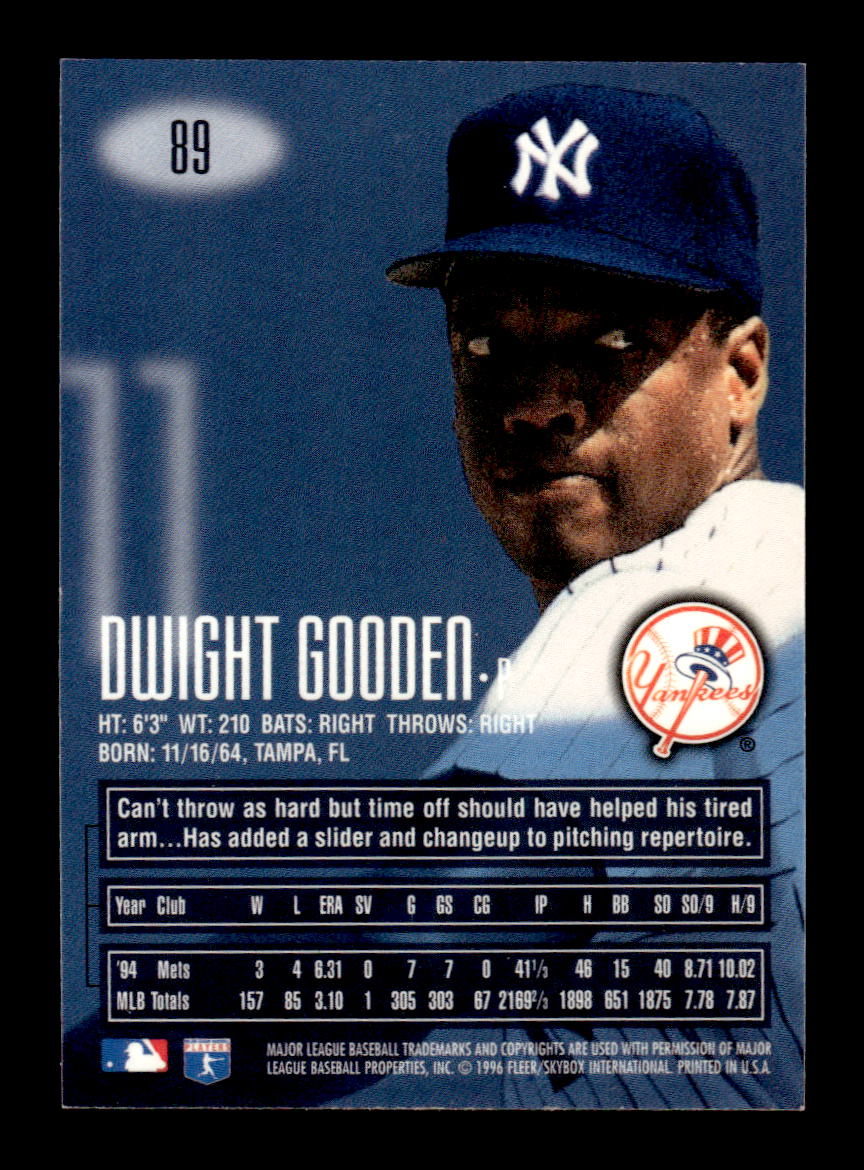 1996 E-Motion XL #89 Dwight Gooden HOF-10005026