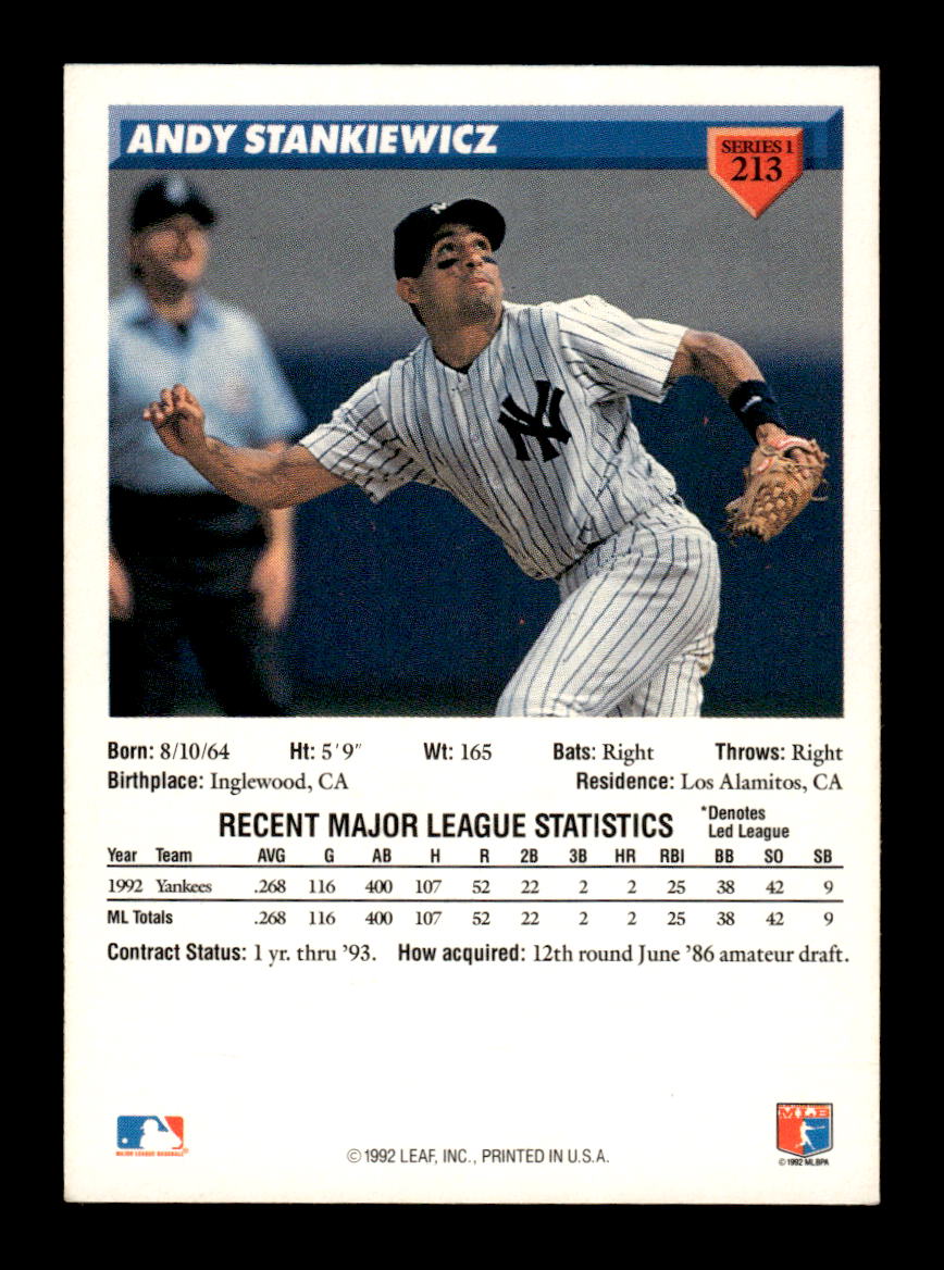 1993 Donruss #213 Andy Stankiewicz HOF-10005084