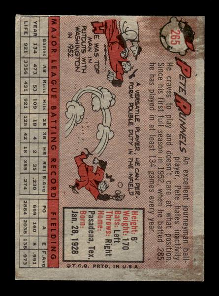 1958 Topps #265 Pete Runnels Excellent HOF-10005283