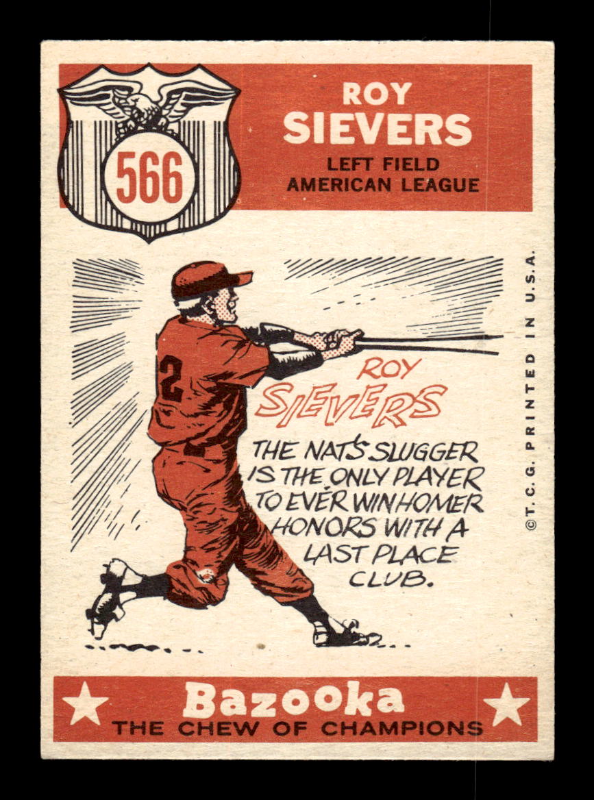 1959 Topps #566 Roy Sievers Washington Senators EXMT HOF10009530