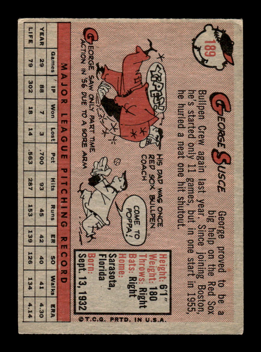 1958 Topps #344 Bob Porterfield Boston Red Sox VGEX KC10009707