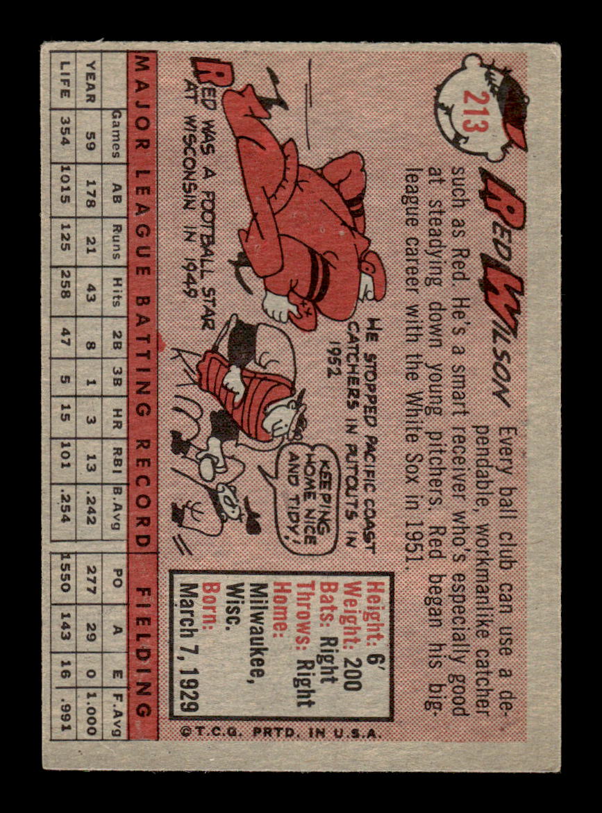 1958 Topps #213 Red Wilson Detroit Tigers VGEX HOF10009758