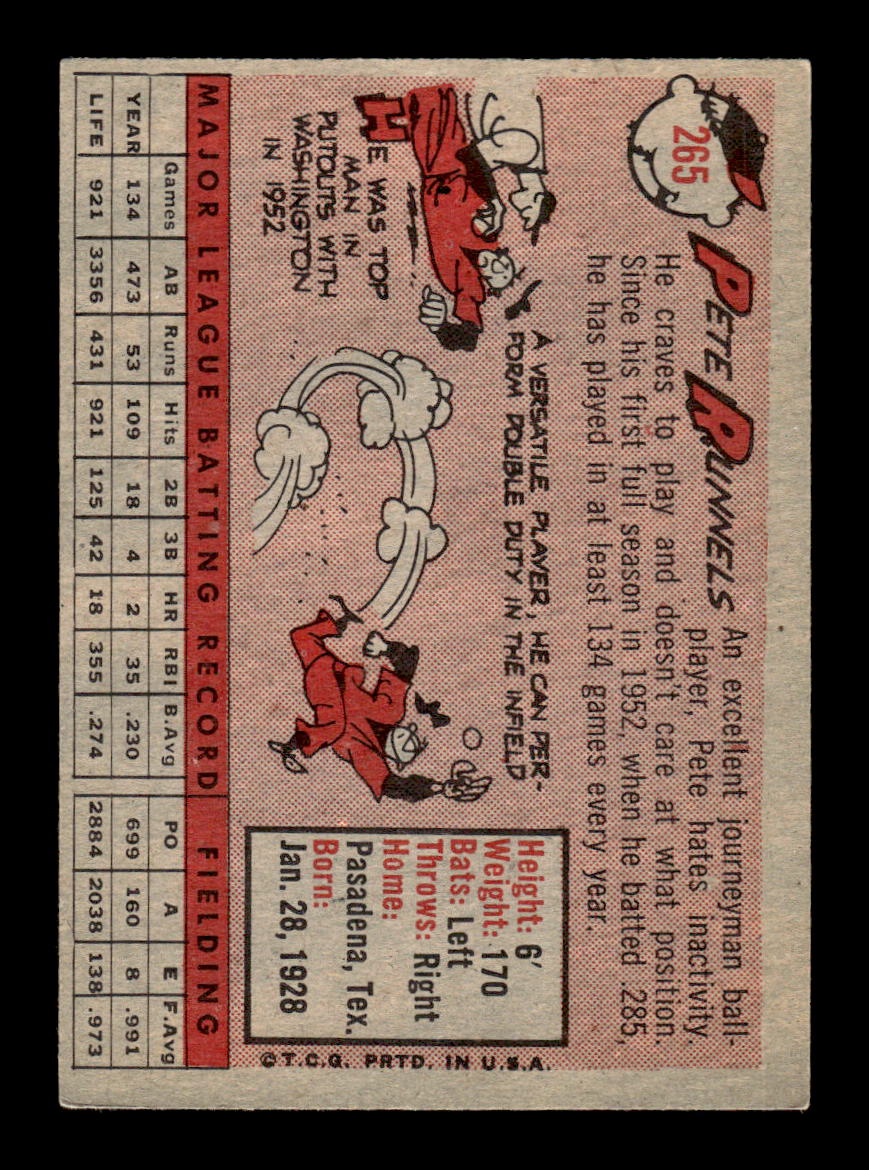 1958 Topps #265 Pete Runnels Boston Red Sox VGEX HOF10009808