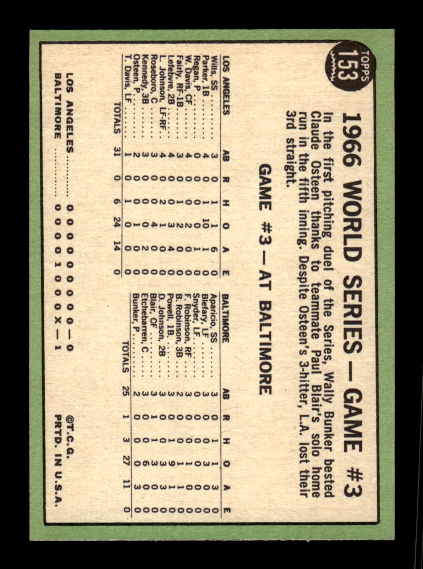 1967 Topps #153 World Series Game #3 PACK FRESH HOF10010238