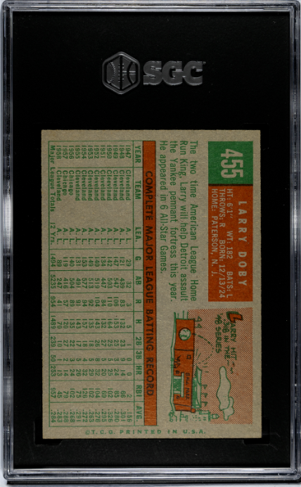1959 Topps #455 Larry Doby SGC 6 SN 1383181
