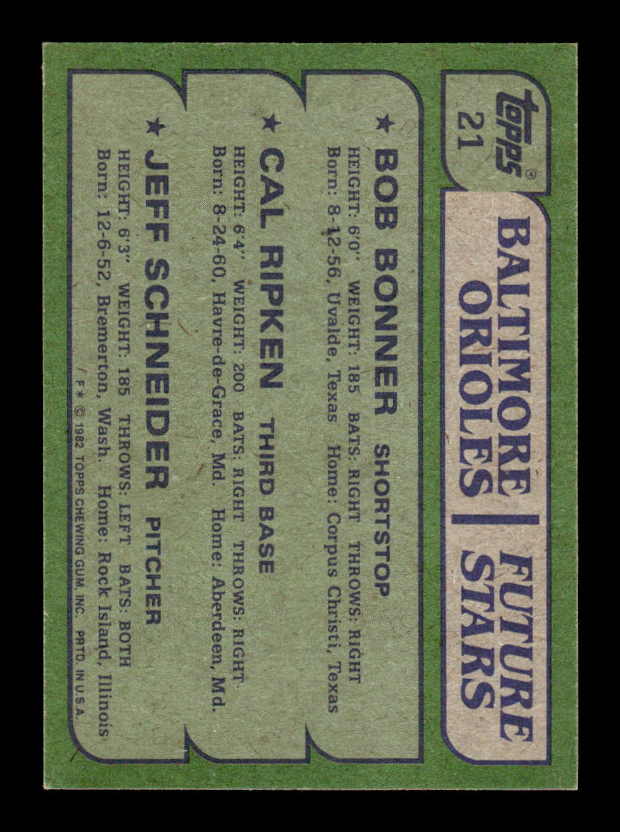 1982 Topps Cal Ripken Jr #21 EXMT HOF10010650