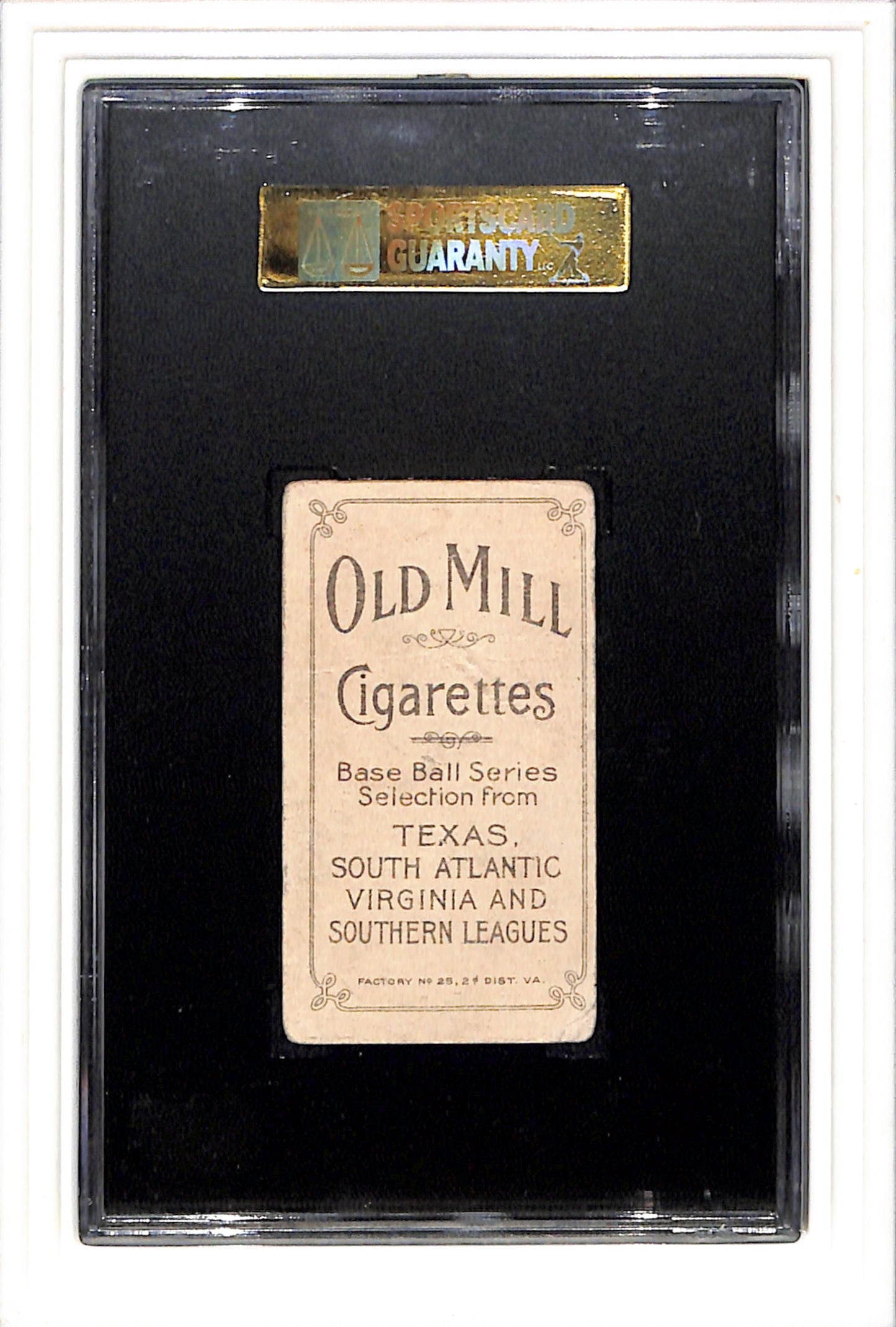 1909-11 T206 Harry Sentz (Lentz) SGC 2 Old Mill