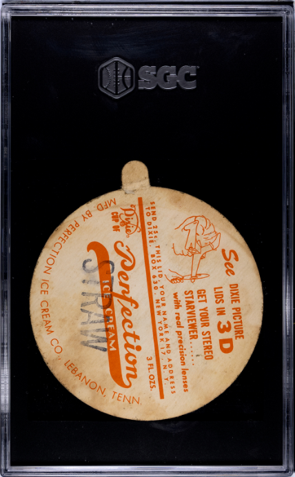 1954 Dixie Lids # Preacher Roe Perfection Ice Cream SGC 2 SN 4206906