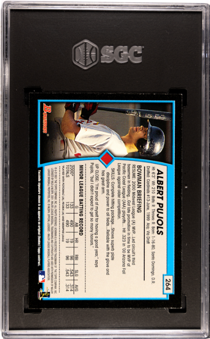 2001 Bowman #264 Albert Pujols SGC 8.5 SN 3112694
