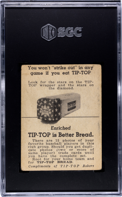 1947 Tip Top Bread # Marty Marion SGC 2.5 SN 4061646