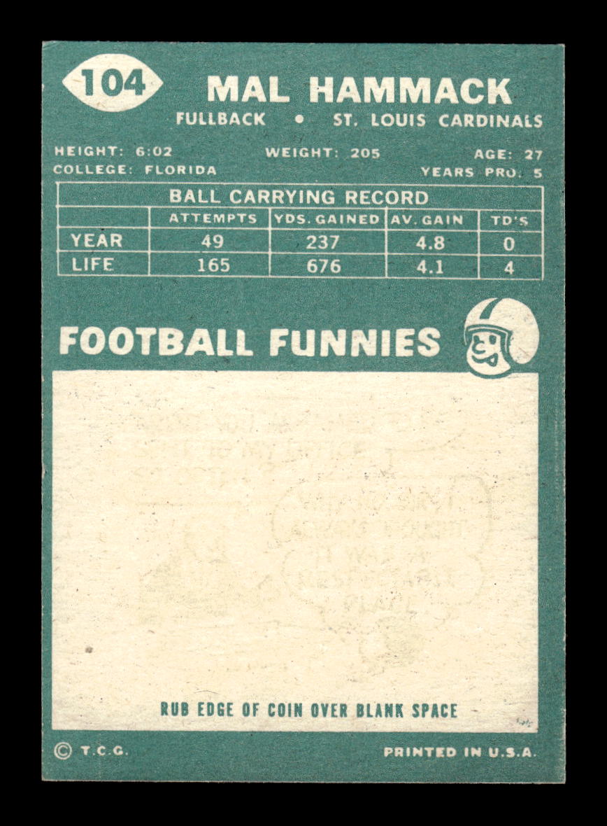 1960 Topps #104 Mal Hammack St. Louis Cardinals G/VG HOF10010950