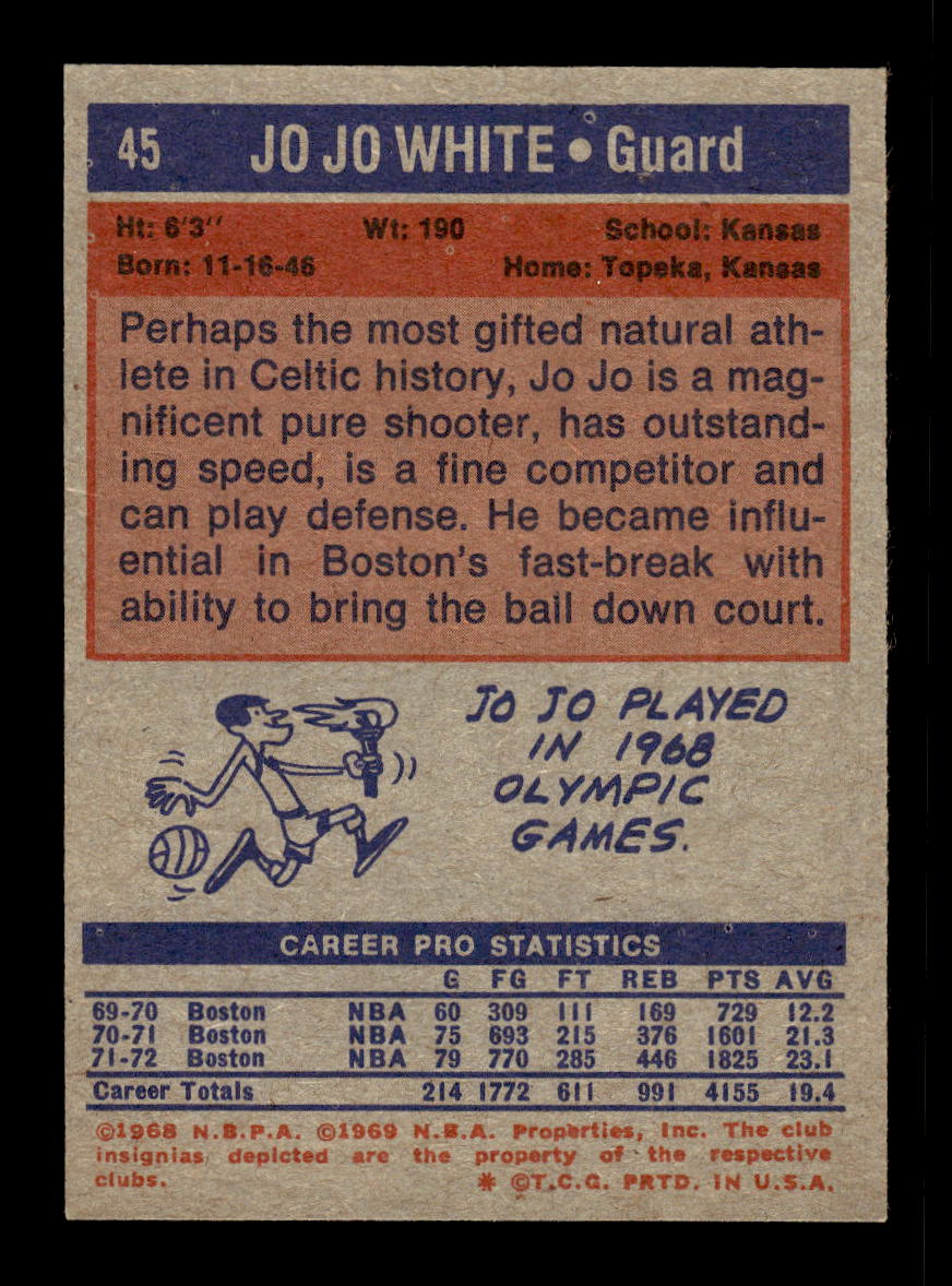 1972-73 Topps #45 Jo Jo White Boston Celtics EXMT HOF10011361