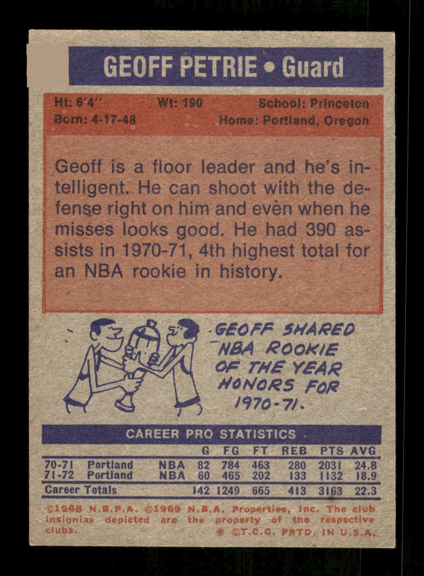 1972-73 Topps #3 Geoff Petrie Portland Trail Blazers EXMT HOF10011433
