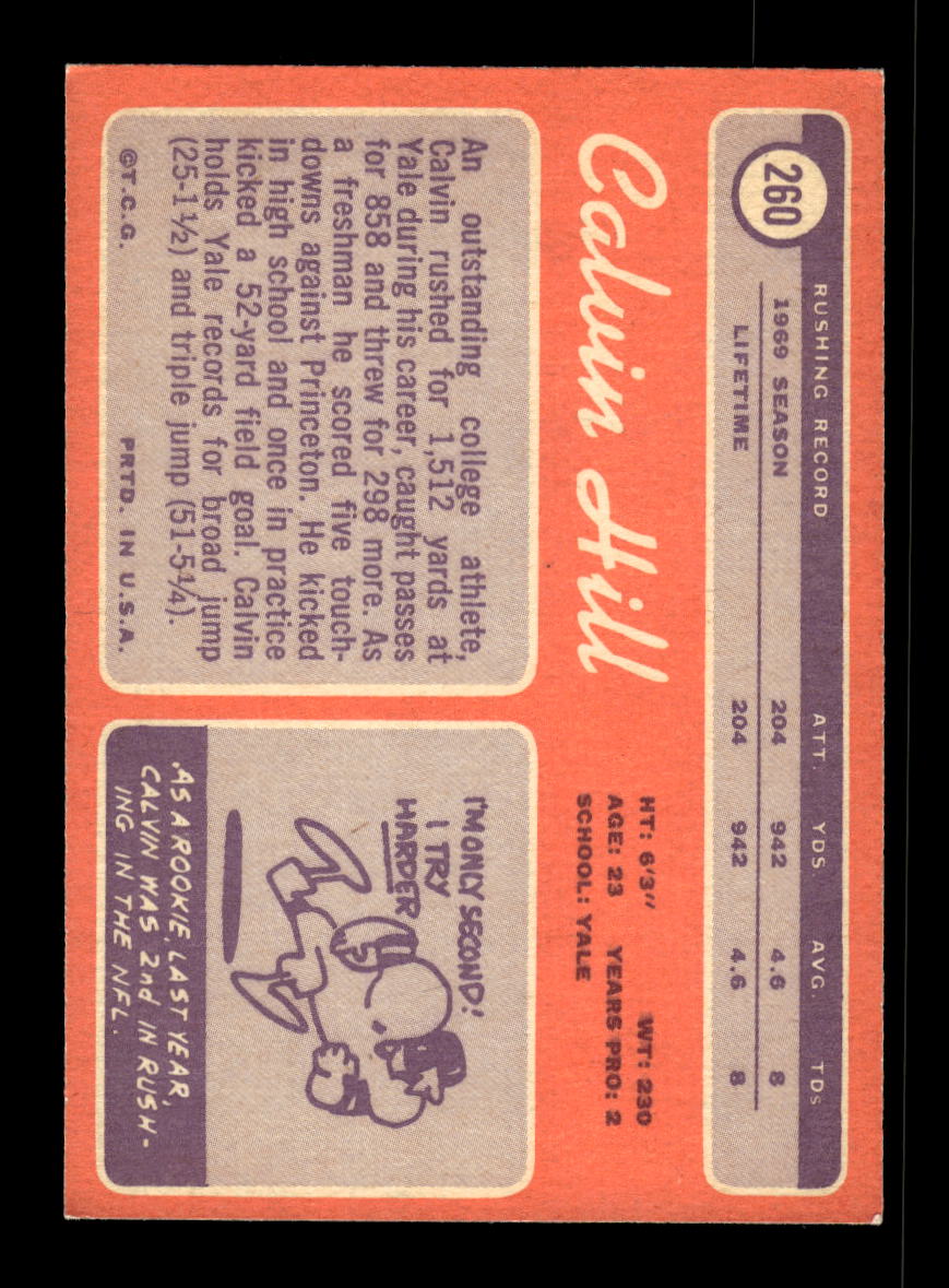 1970 Topps #260a Calvin Hill Dallas Cowboys VGEX 10011930