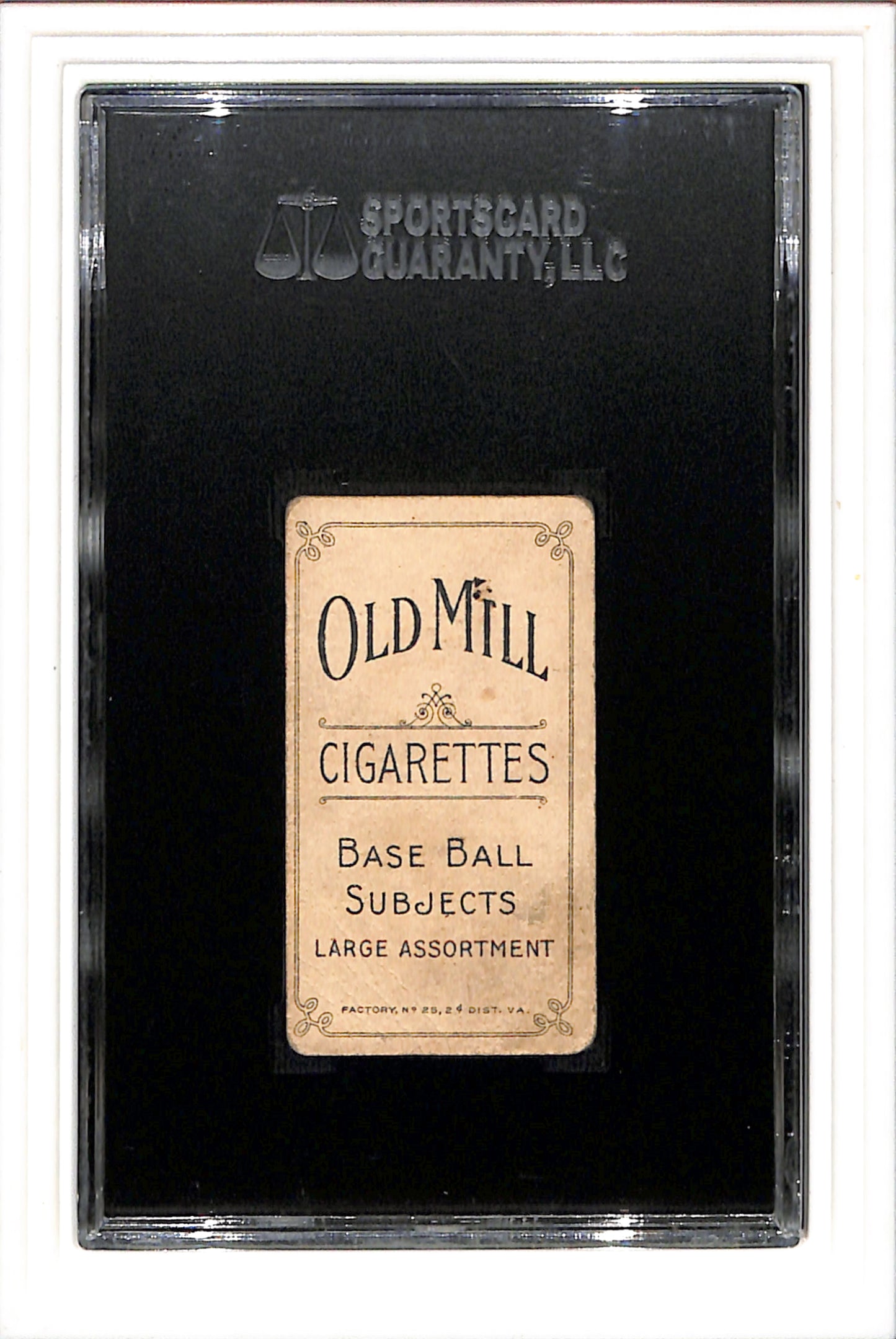 1909-11 T206 Joe Tinker Old Mill Bat Off Shoulder SGC 2 SN 8216068
