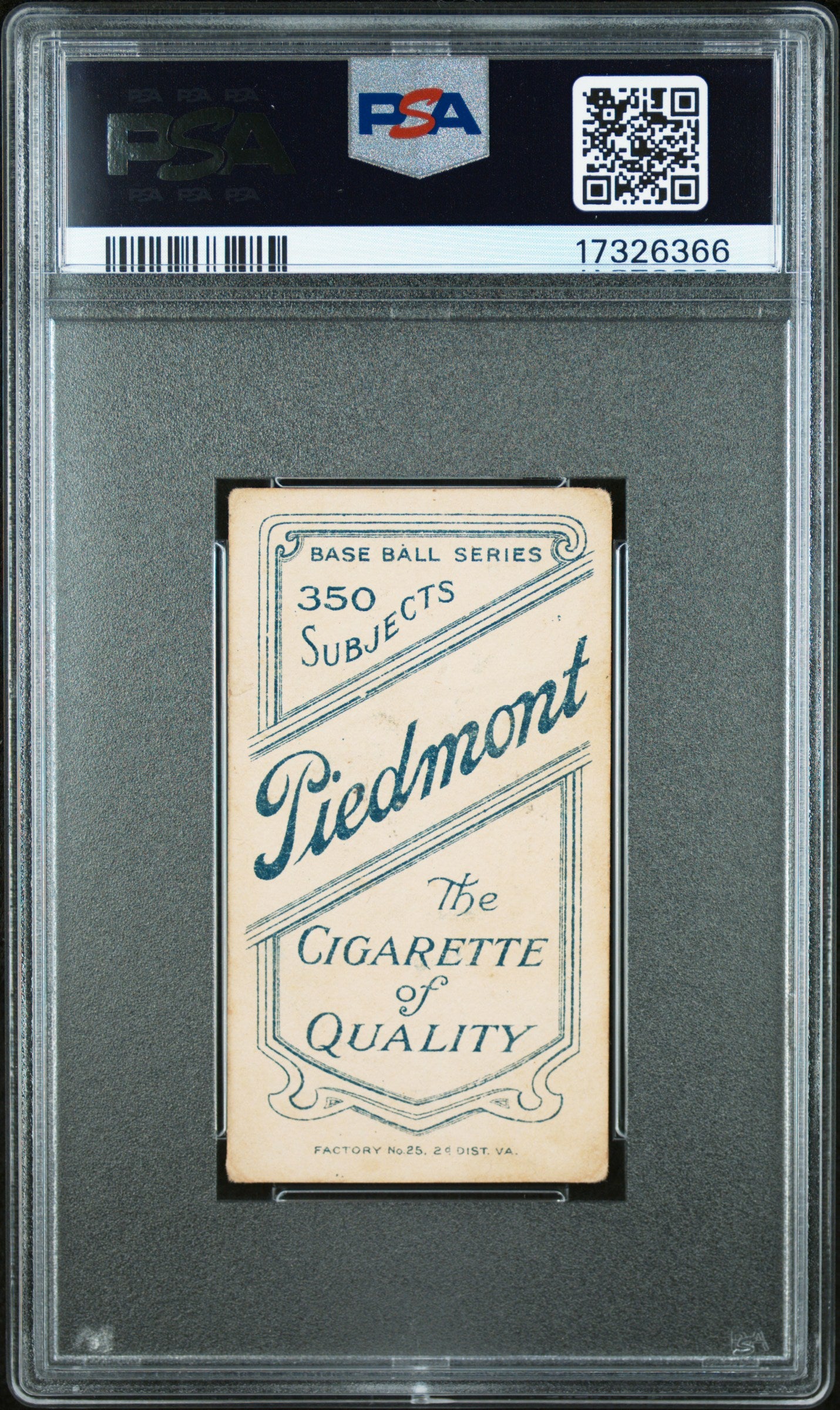 1909-11 T206 James Lafitte Piedmont 350 PSA 4 SN 17326366
