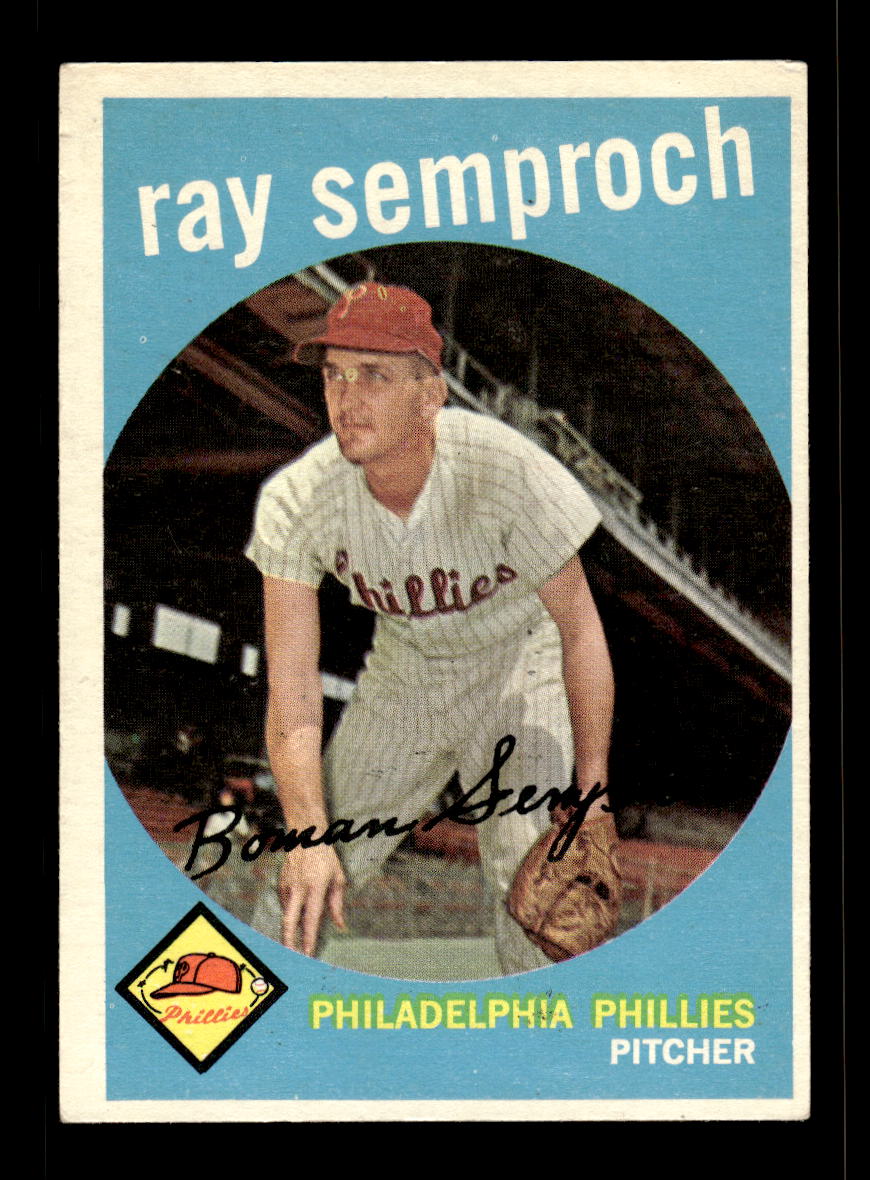 1959 Topps #197 Ray Semproch Philadelphia Phillies EX 10012034