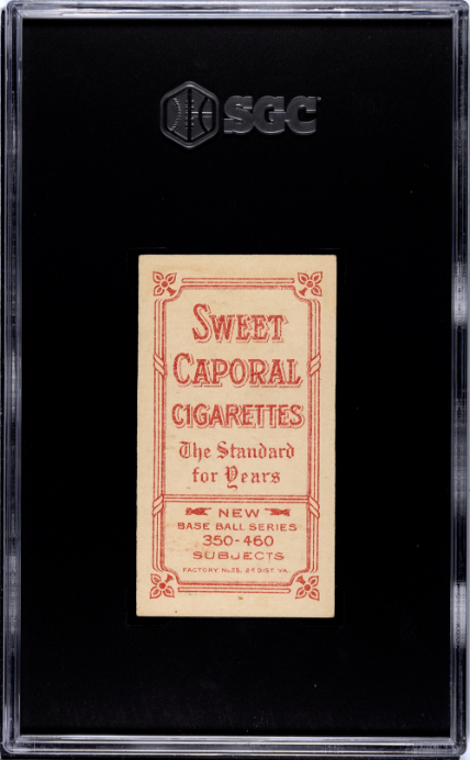 1911 T206 Hal CHase Throwing Dark Cap Sweet Caporal SGC 4 SN 2191996