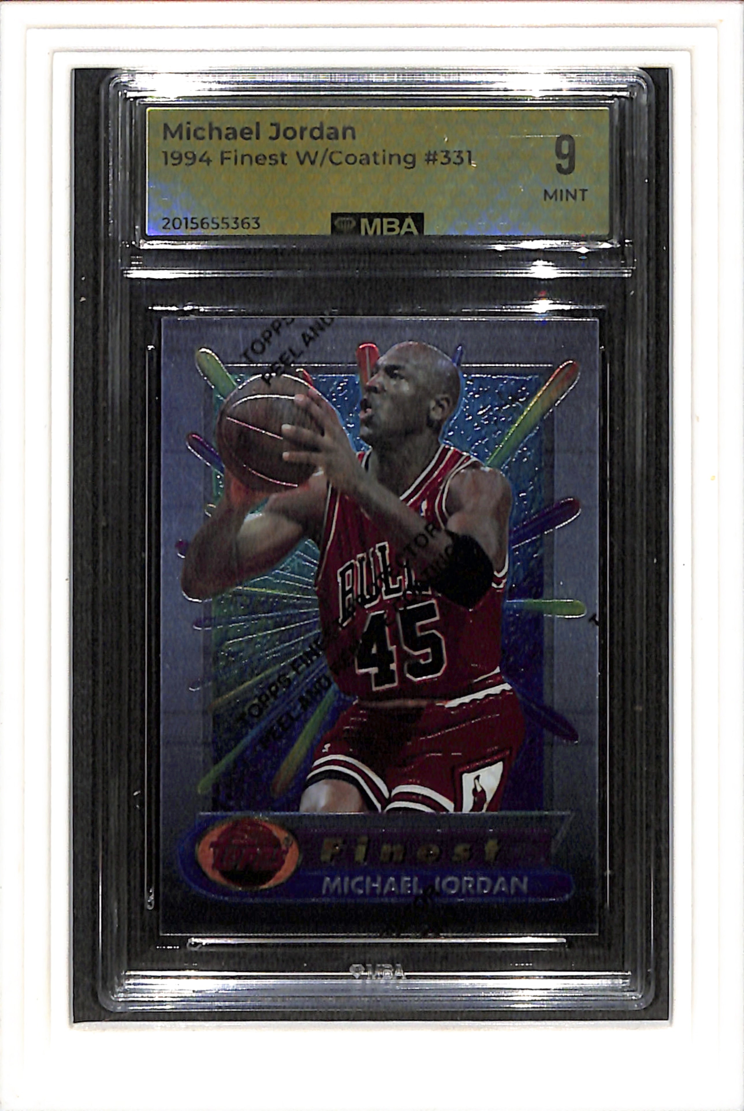 1994-95 Finest #331 Michael Jordan MBA 9 SN 2015655363 – Hall of