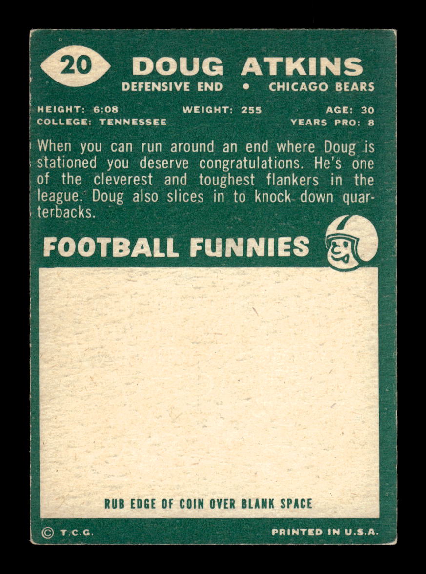 1960 Topps #20 Doug Atkins Chicago Bears VGEX 10013107