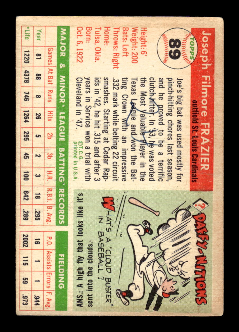 1955 Topps #89 Joe Frazier St. Louis Cardinals VG MM26013775