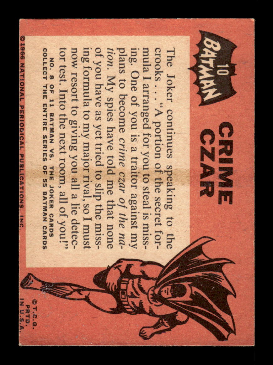 1966 Topps Batman (Black Bat Logo) #10 Crime Czar VG CS26014257