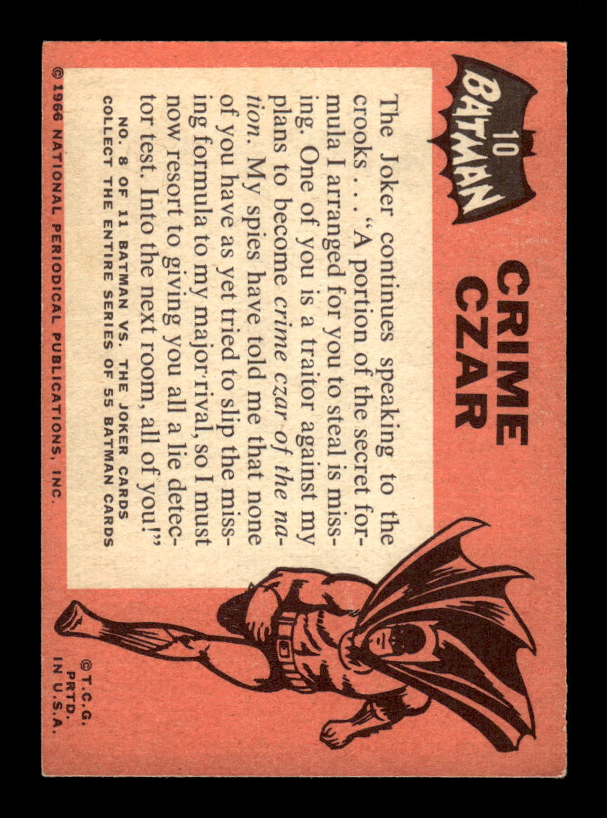 1966 Topps Batman (Black Bat Logo) #10 Crime Czar VG CS26014258