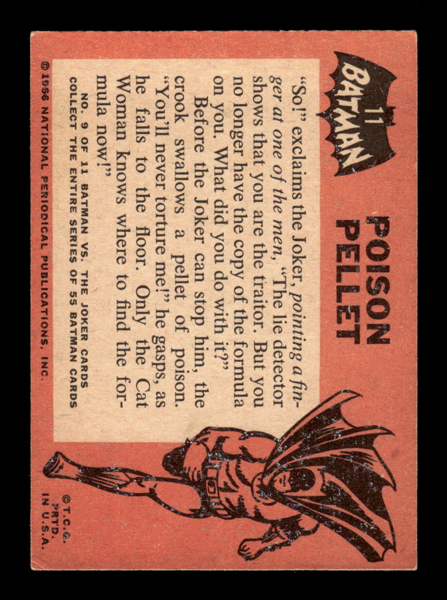 1966 Topps Batman (Black Bat Logo) #11 Poison Pellet VG CS26014259