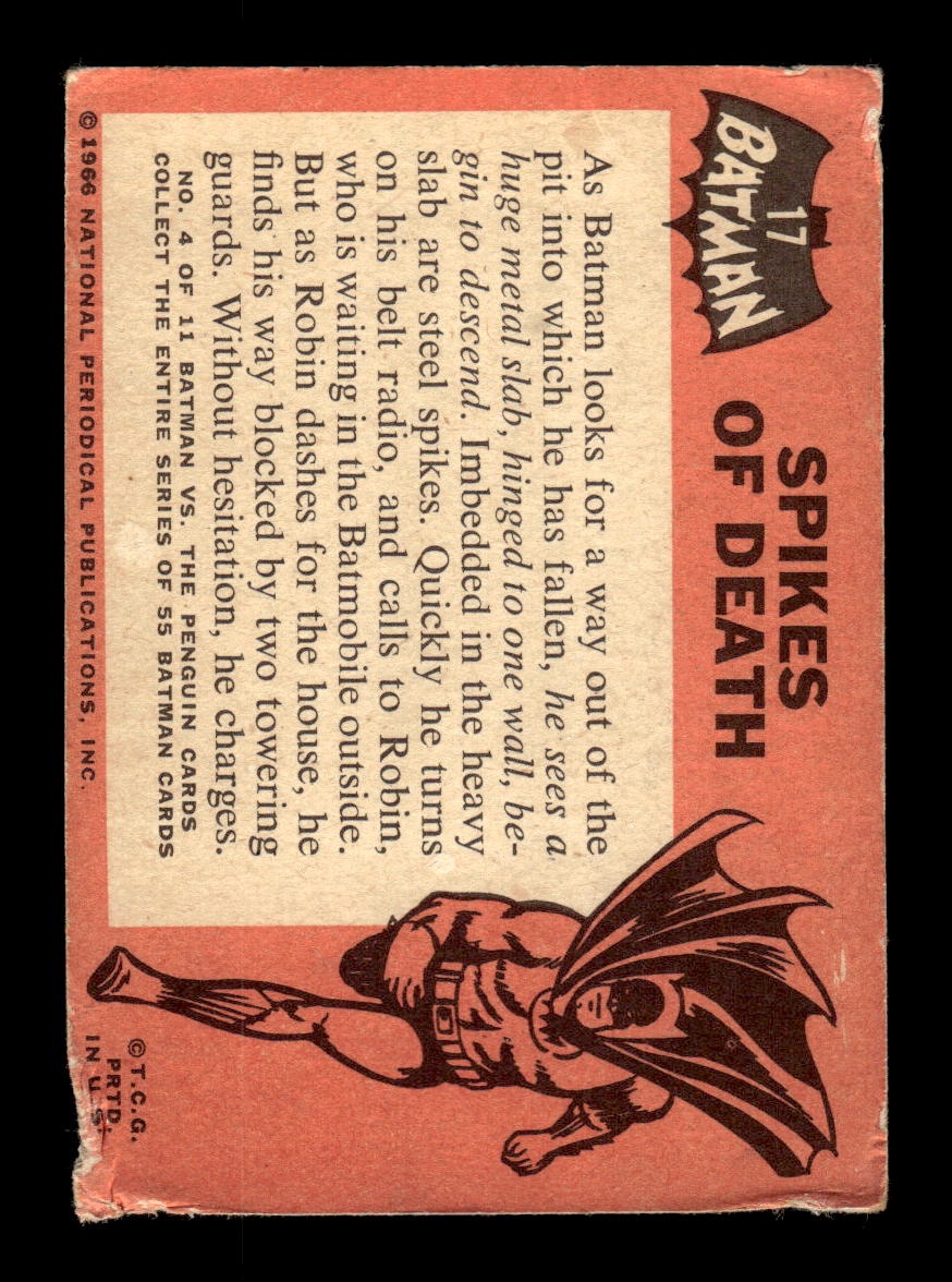 1966 Topps Batman (Black Bat Logo) #17 Spikes of Death Poor CS26014265