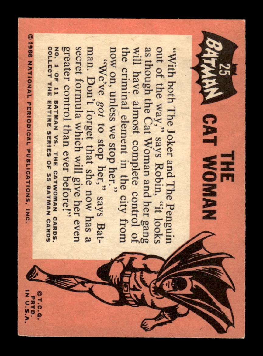 1966 Topps Batman (Black Bat Logo) #25 The Cat Woman VGEX CS26014270