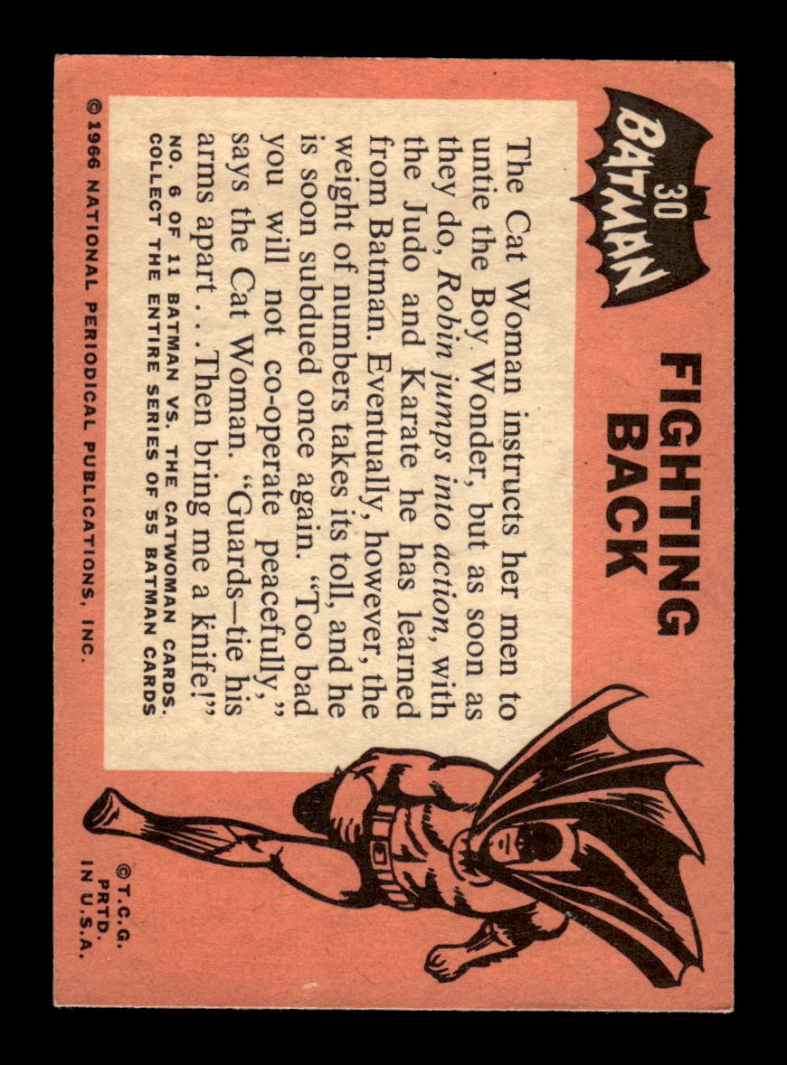 1966 Topps Batman (Black Bat Logo) #30 Fighting Back VGEX CS26014272