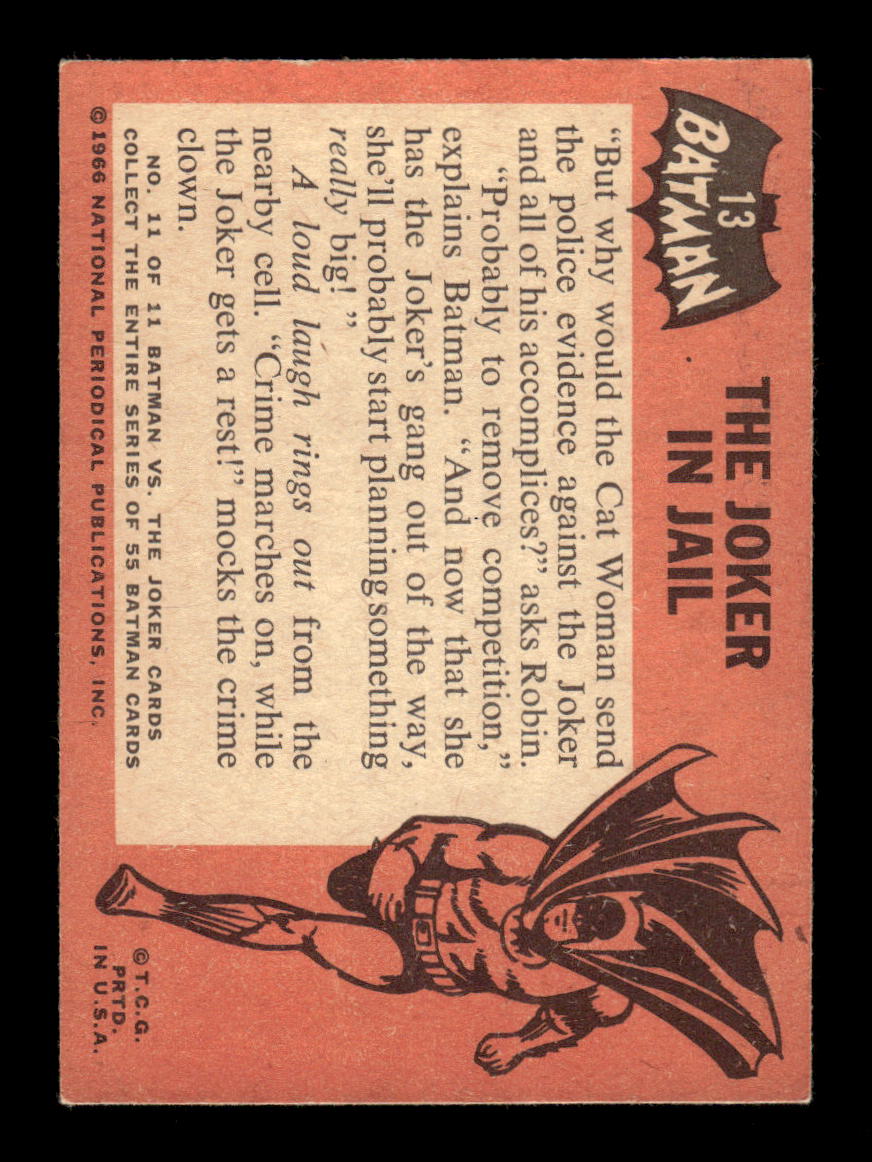 1966 Topps Batman (Black Bat Logo) #13 The Joker in Jail VGEX CS26014330