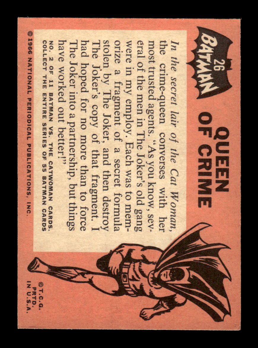 1966 Topps Batman (Black Bat Logo) #26 Queen of Crime VGEX CS26014343