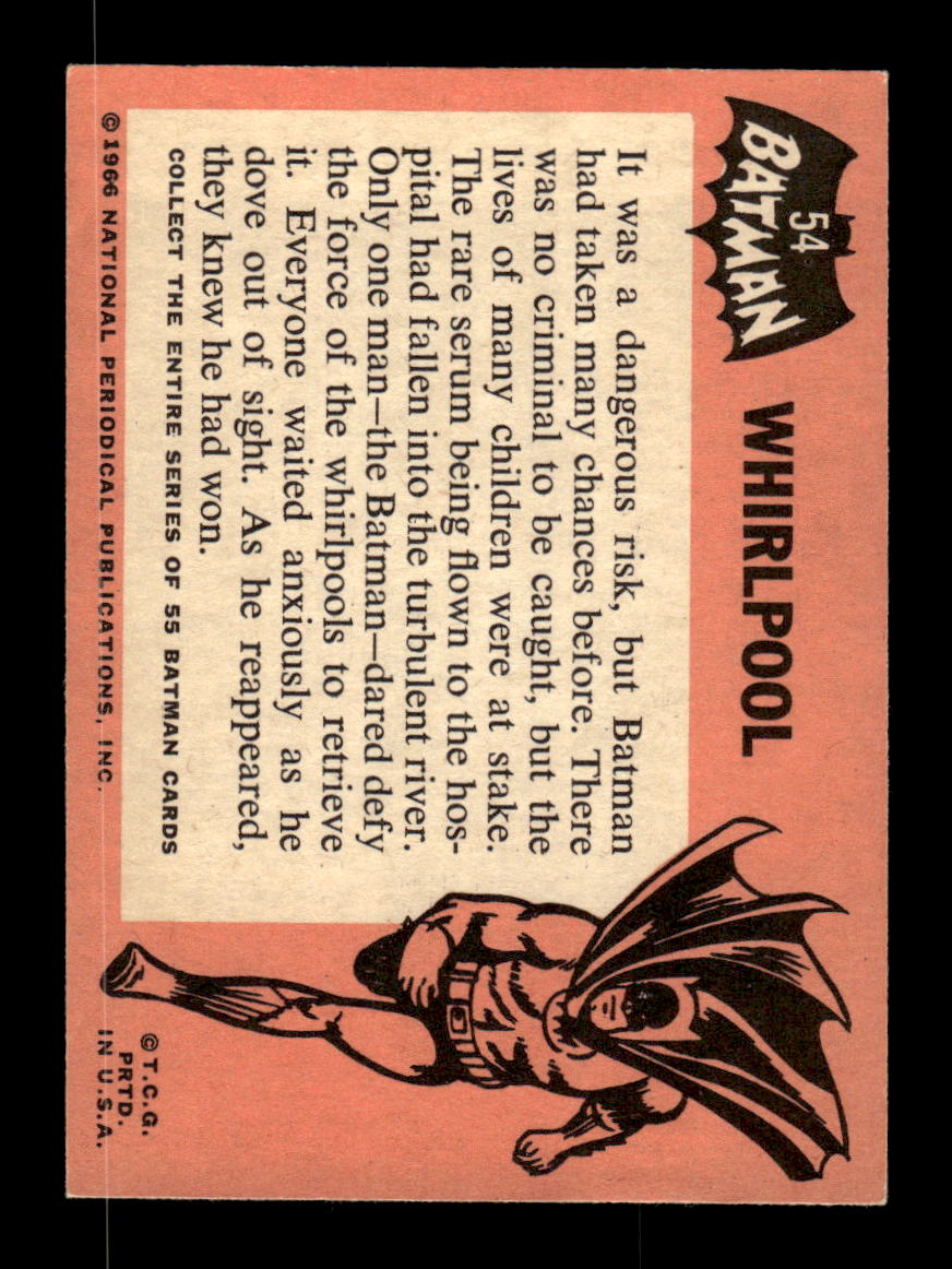 1966 Topps Batman (Black Bat Logo) #54 Whirlpool VGEX CS26014370